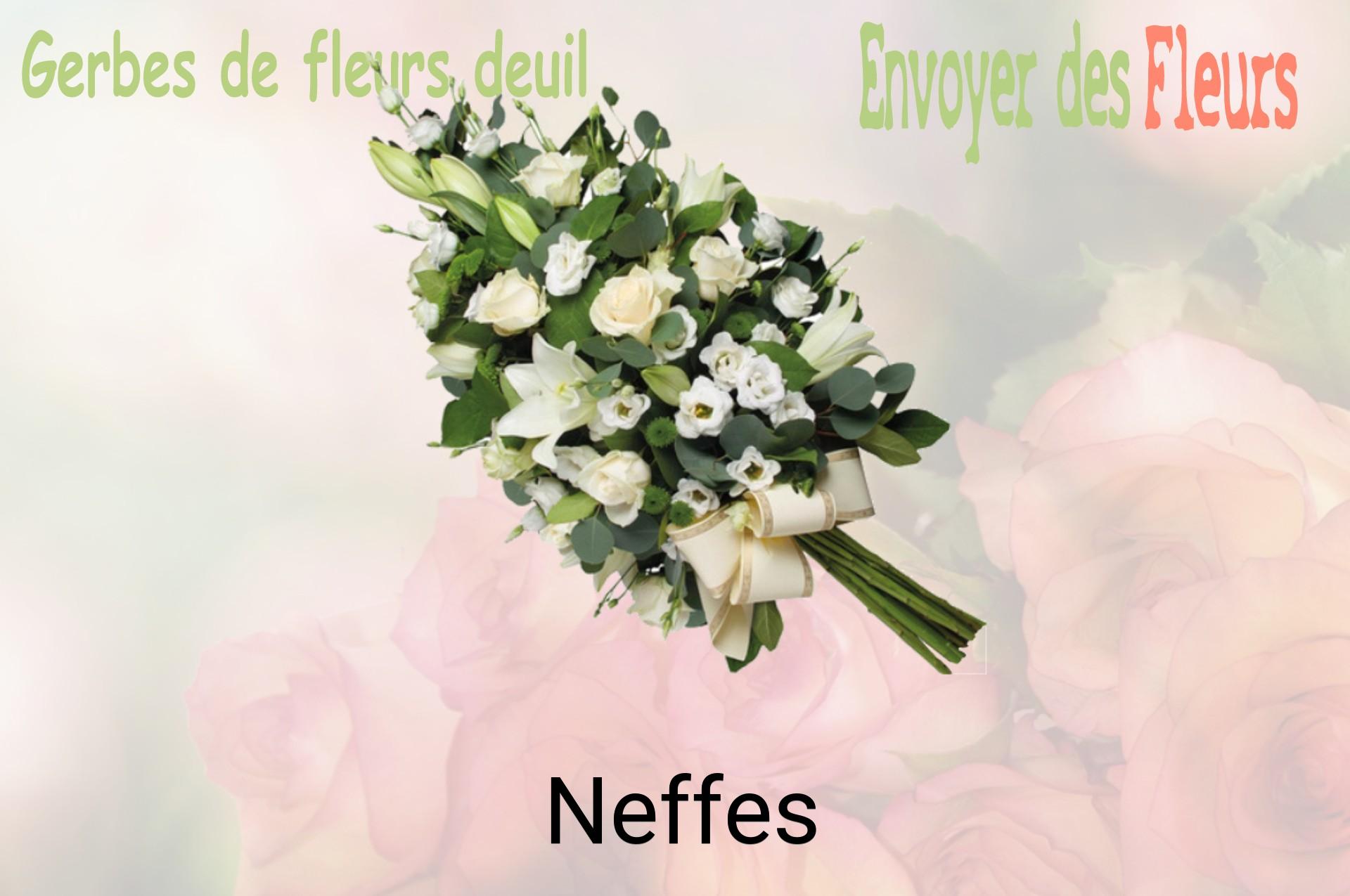 Gerbe de fleurs de deuil livrée à Neffes